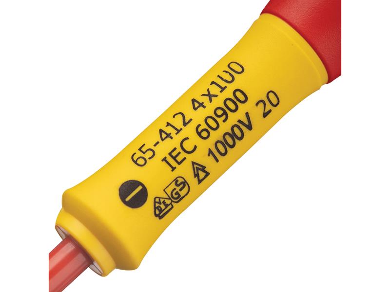 STANLEY® FatMax® VDE Insulated Screwdriver Parallel Tip 4.0 x 100mm STA065412