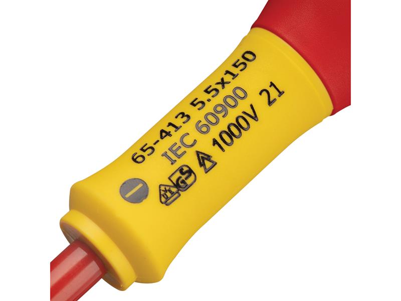STANLEY® FatMax® VDE Insulated Screwdriver Parallel Tip 5.5 x 150mm STA065413