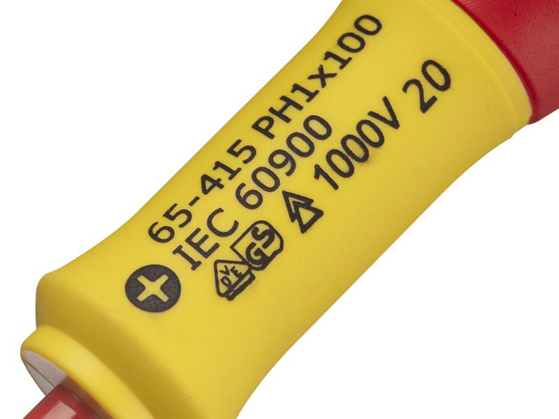 STANLEY® FatMax® VDE Insulated Screwdriver Phillips Tip PH1 x 100mm STA065415
