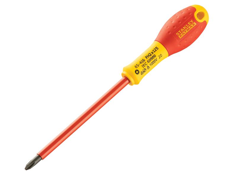 STANLEY® FatMax® VDE Insulated Screwdriver Phillips Tip PH2 x 125mm STA065416