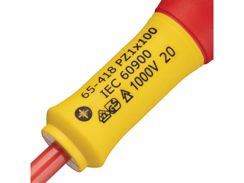 STANLEY® FatMax® VDE Insulated Screwdriver Pozidriv Tip PZ1 x 100mm STA065418