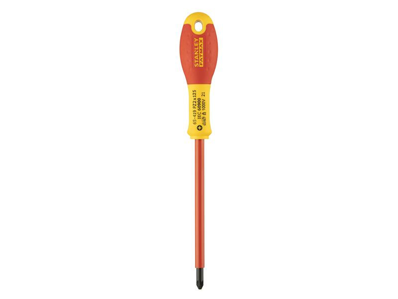 STANLEY® FatMax® VDE Insulated Screwdriver Pozidriv Tip PZ2 x 125mm STA065419