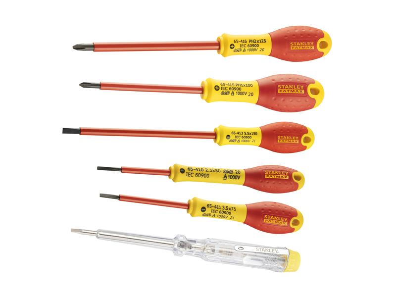 STANLEY® FatMax® VDE Insulated Screwdriver Set, 6 Piece STA065441