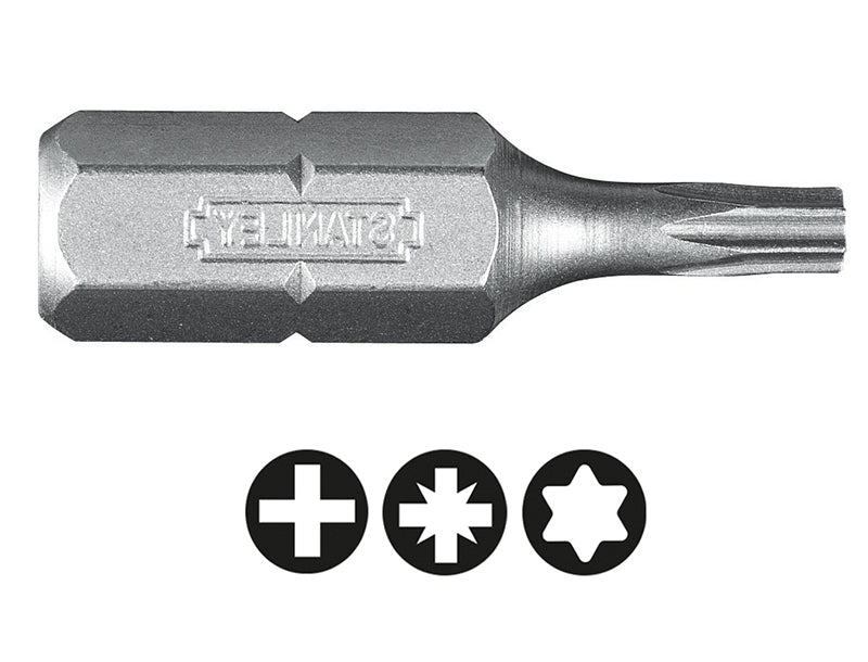 STANLEY® TORX Insert Bits TX25 x 25mm (Box 25) STA168843B