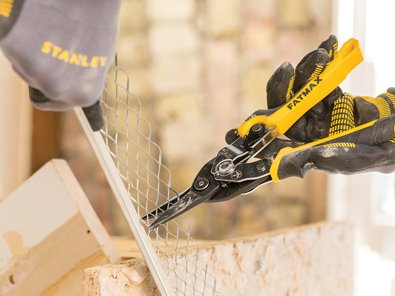 STANLEY® FatMax® Yellow Ergo Aviation Snips Straight Cut 250mm (10in) STA073756