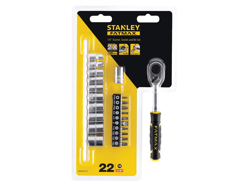 STANLEY 1/2"D Ratchet Handle 120 Teeth And Works In 3° Increments STA082678