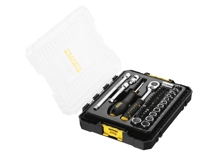 STANLEY 1/4in Metric Socket Set 48 Piece PRO-STACK STA098101FATMAX