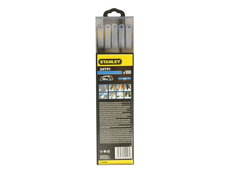 STANLEY® Bi-Metal Hacksaw Blade 300mm (12in) x 24 TPI Pack 100 STA115558