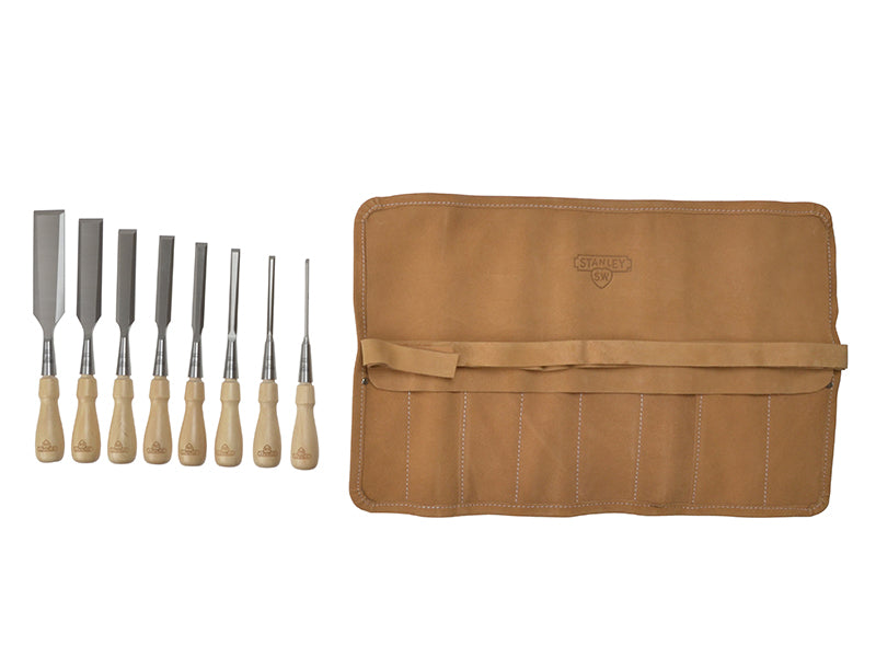 STANLEY Sweetheart Socket Chisel Set 8 Piece 3 6 8 12 15 18 25 & 32mm STA116793