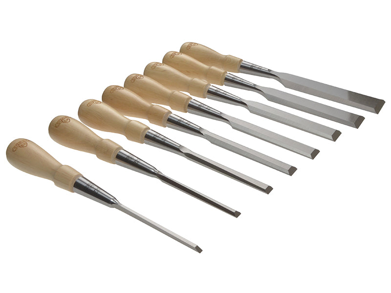 STANLEY Sweetheart Socket Chisel Set 8 Piece 3 6 8 12 15 18 25 & 32mm STA116793