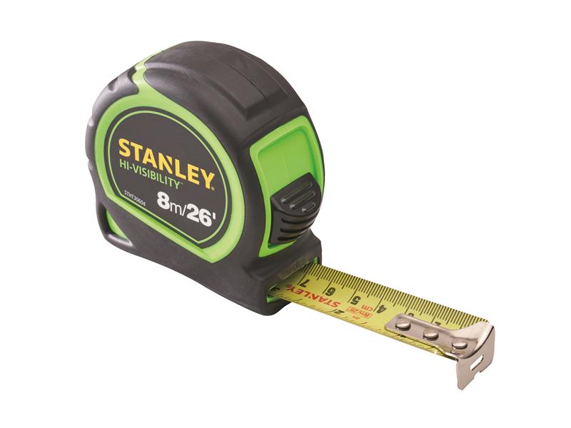 STANLEY Hi-Vis Tylon Tape Measure 8m 26ft STA130604