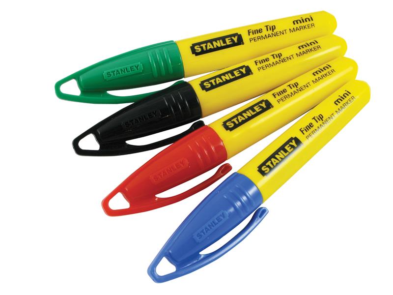 STANLEY® Mini Fine Tip Marker, Mixed Colours (Tub 72) STA147329
