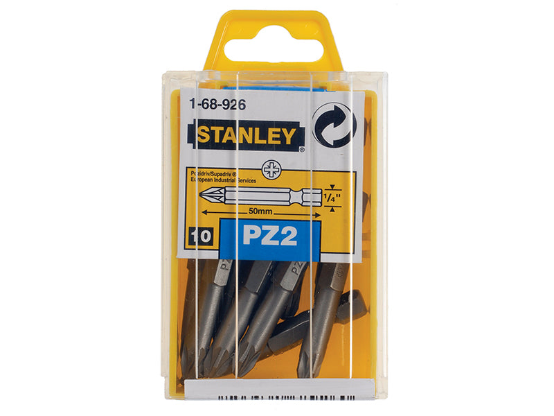 STANLEY® Pozidriv Power Bits PZ2 x 50mm (Box 10) STA168926B