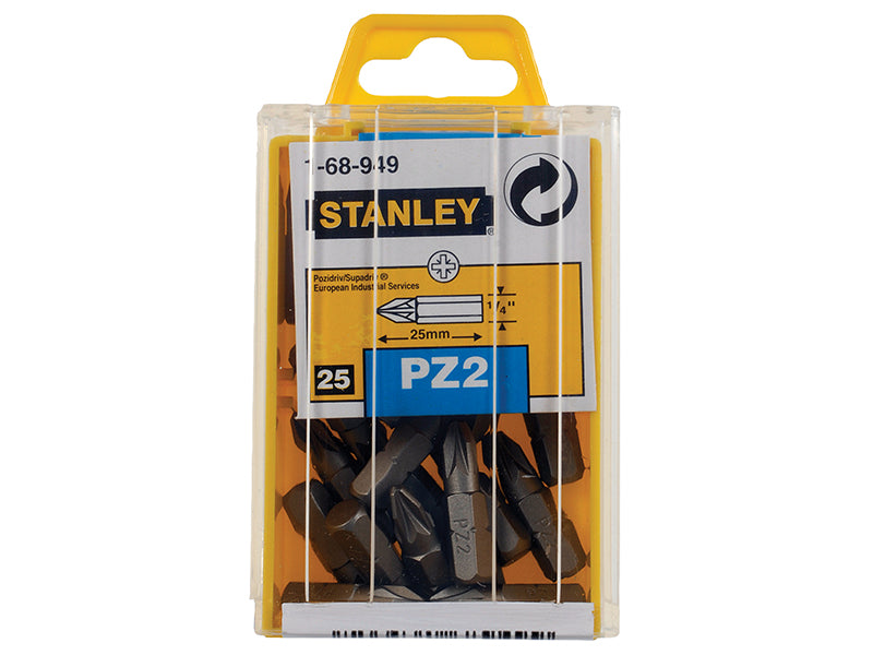STANLEY® Pozidriv Bits PZ2 x 25mm (Box 25) STA168949B