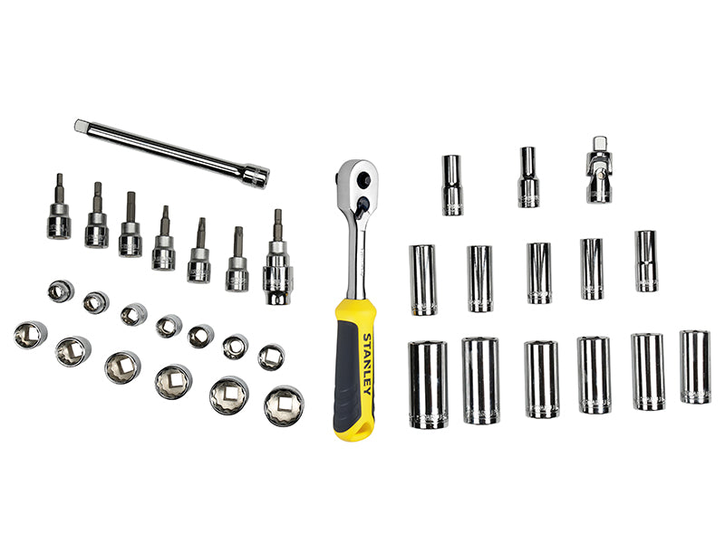 STANLEY 3/8in Drive Metric Socket Module 36 Piece Deep & Standard STA174174