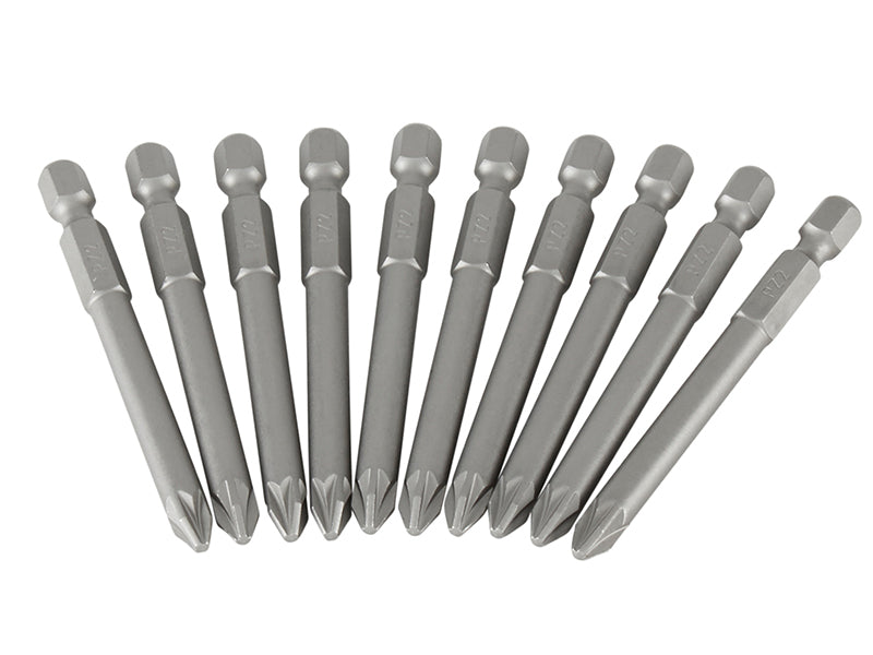 STANLEY® Pozidriv Power Bits PZ2 x 70mm (Box 10) STA368804B