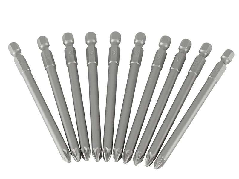 STANLEY® Pozidriv Power Bits PZ2 x 100mm (Box 10) STA368807B