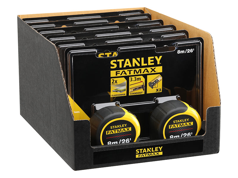 STANLEY® FatMax® Classic Tape Twin Pack 8m/26ft (Width 32mm) STA581558
