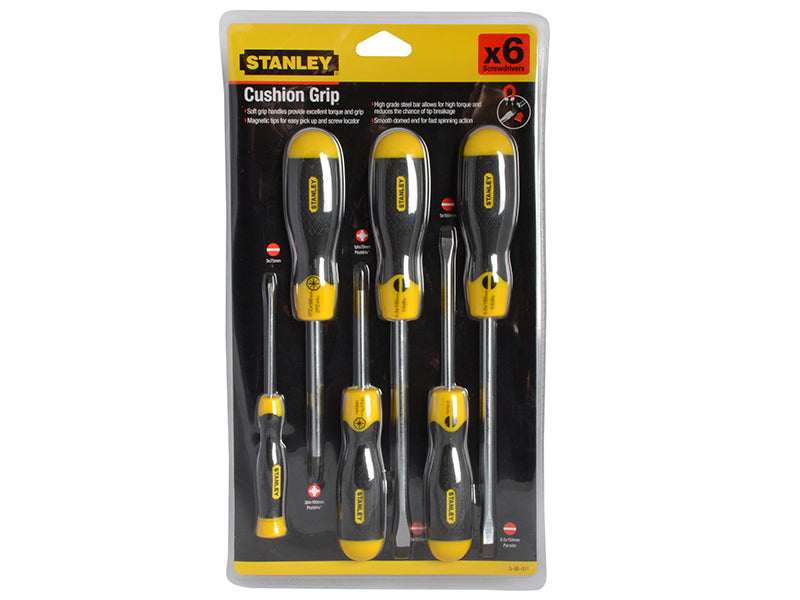 STANLEY® Cushion Grip Screwdriver Set, 6 Piece STA598001