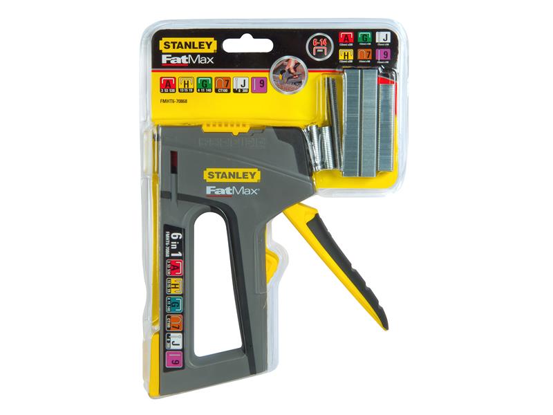 STANLEY 6 in 1 Multi Purpose Plastic Staple and Brad Nail Gun STA670868