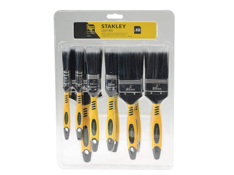 STANLEY® Loss Free Synthetic Brush Set, 10 Piece STASTPPLF10