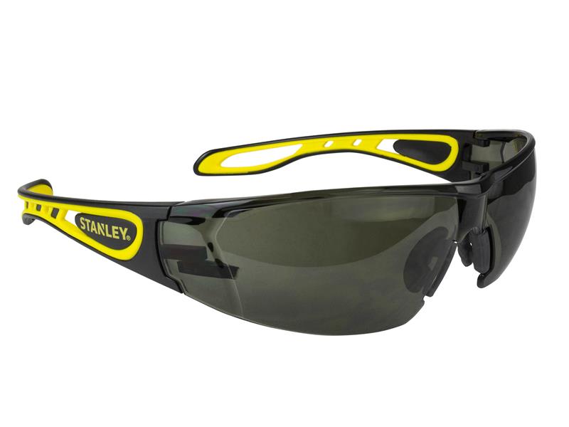 STANLEY Wrap Around Safety Glasses Smoke Adjustable Nosepieces STASYE1720D