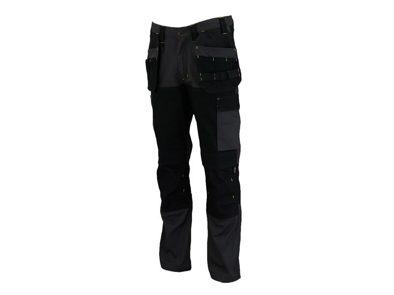 STANLEY Dixon Slim Fit Trousers Grey/Black Waist 36in Leg R STCDIXONGB36