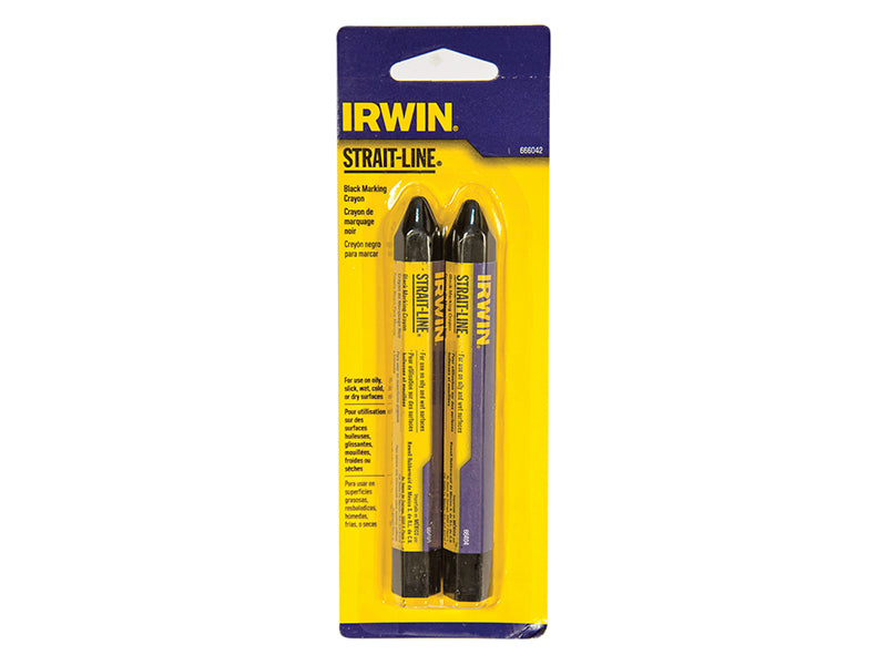 IRWIN® STRAIT-LINE® Crayon Black (Card 2) STL666042