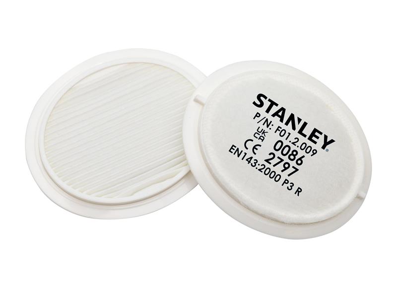 STANLEY 2 Replacement Filters P3 Fits Stanley Half Mask And Visor STMF012009