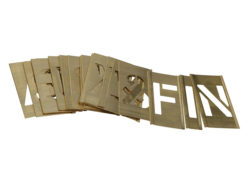Stencils Set of Brass Interlocking Stencils - Figures 1in STNF1LB