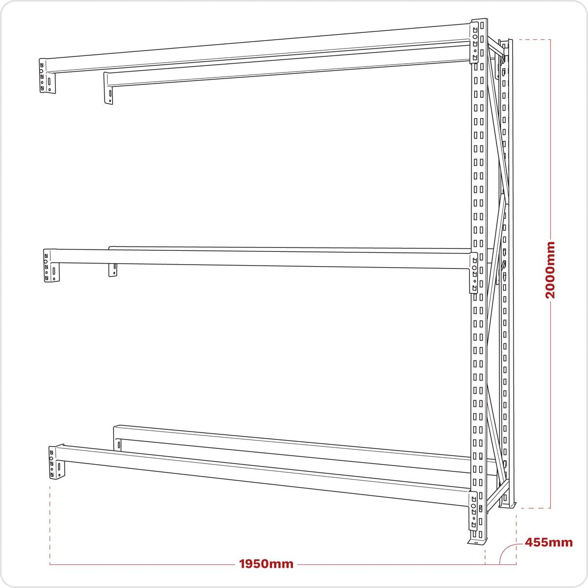 Sealey Tyre Rack Extension Two Level 200kg Capacity Per Level STR600E