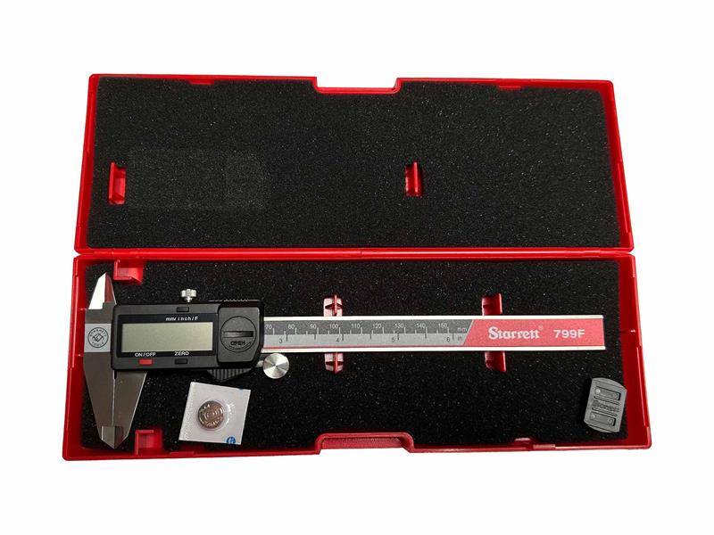Starrett Fractional Display Caliper 150mm 0.01mm 0005in or 1/64in STREC799BF6