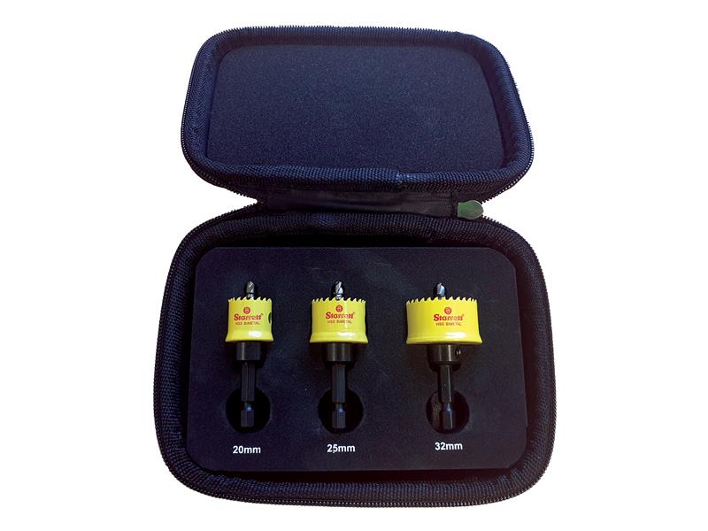 Starrett Cordless Smooth Cut Bi-Metal Holesaw Kit, 3 Piece STRKCS03001
