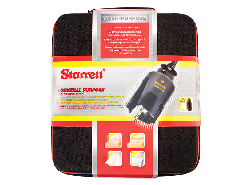 Starrett KMP09021 TCT General Purpose Holesaw Kit, 11 Piece STRKMP09021