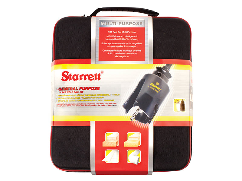 Starrett KMP11021 TCT General Purpose Holesaw Kit, 13 Piece STRKMP11021