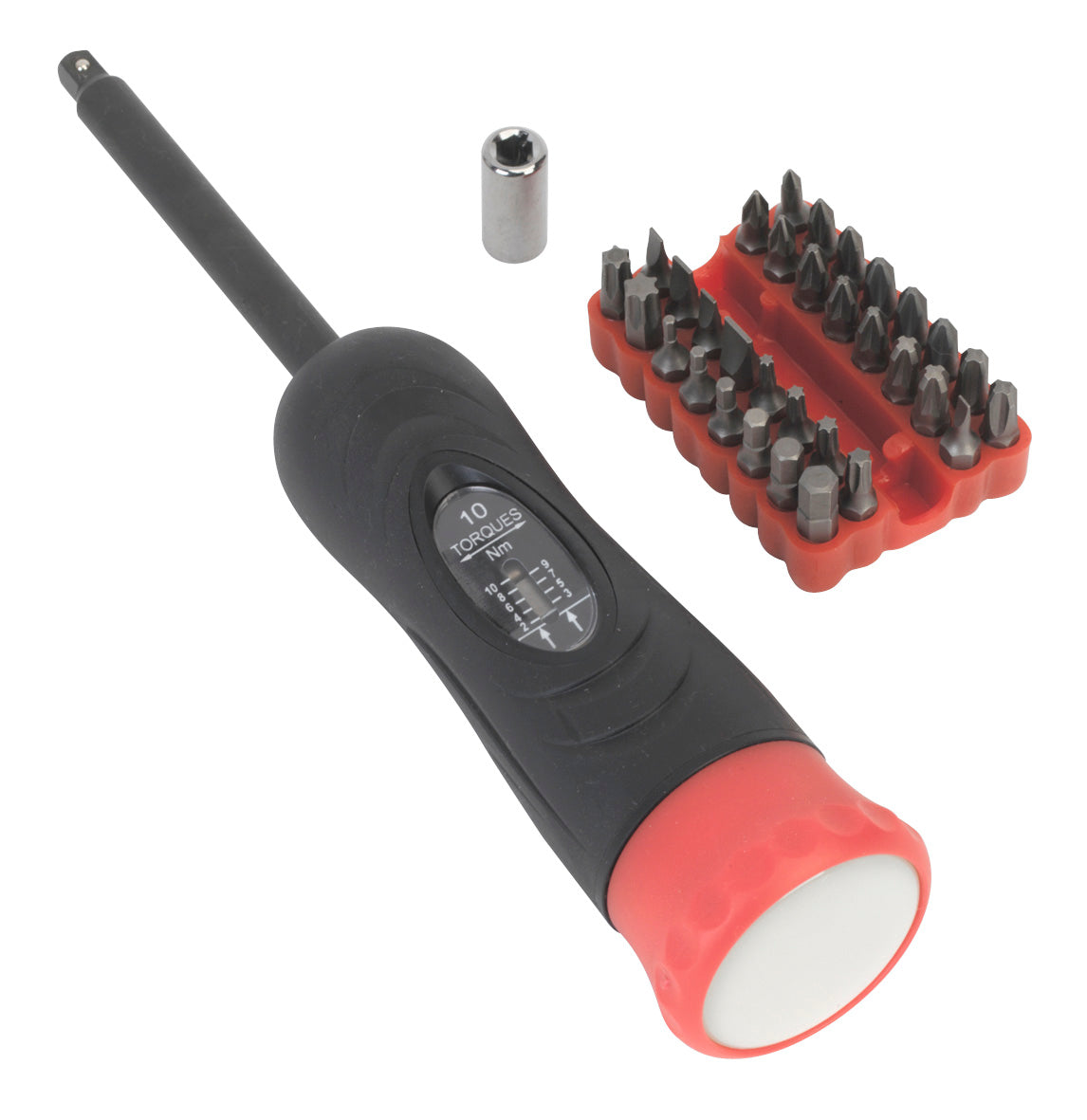 Sealey Torque Screwdriver Set 34pc 2-10Nm 1/4"Sq Drive Includes Bits STS100