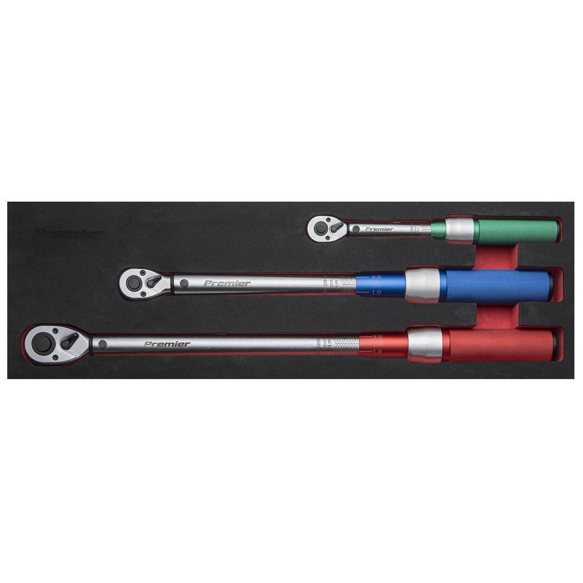 Sealey Torque Wrench Micrometer Style 3pc Set 1/4" 3/8" 1/2"Sq Drive STW900SET