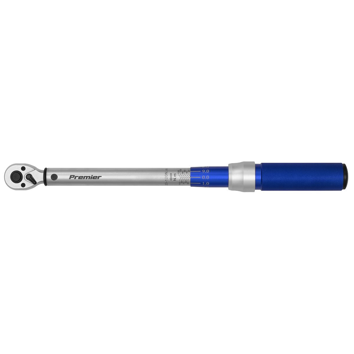 Sealey Torque Wrench Micrometer Style 3/8"D 20-120Nm 14.8-88.6lb.ft STW903