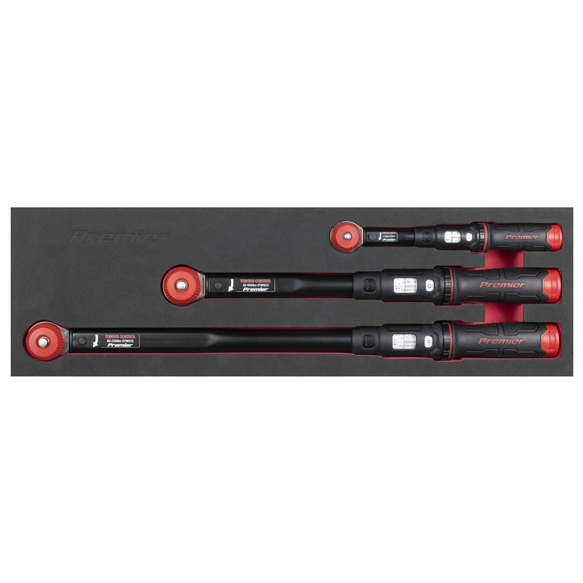 Sealey Premier Black Calibrated Micrometer Torque Wrench Set 3pc STW920SET