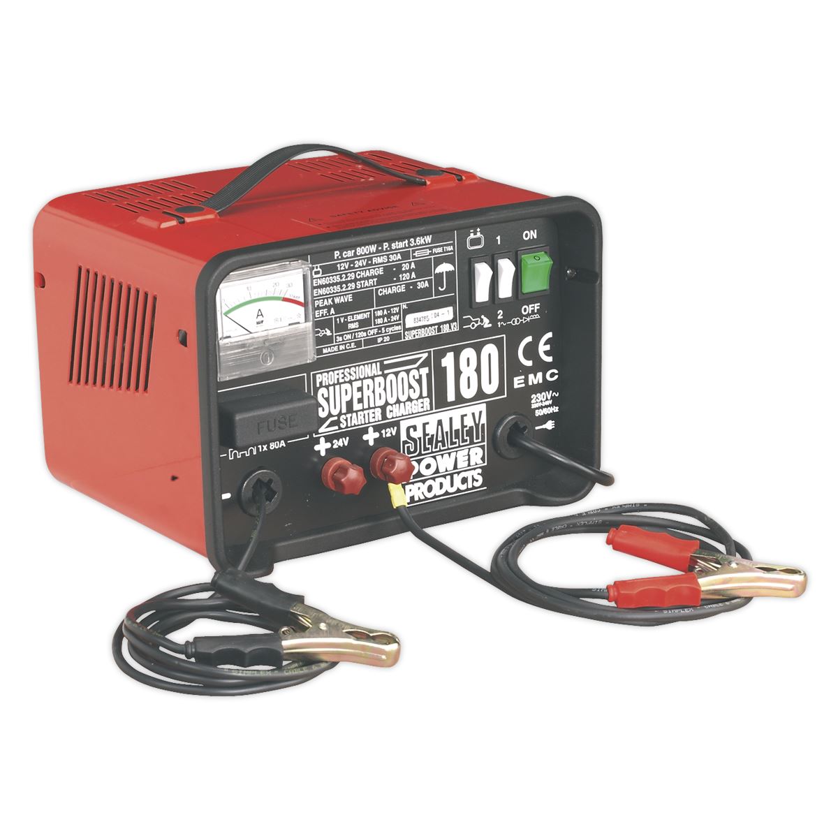 Sealey Starter/Charger 180/40A 12/24V 230V SUPERBOOST180