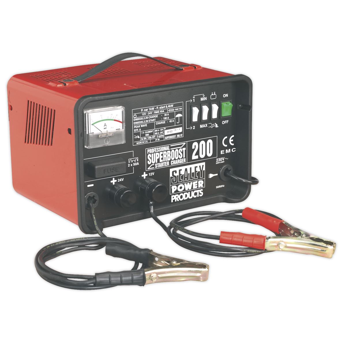 Sealey Starter/Charger 200/45A 12/24V 230V SUPERBOOST200