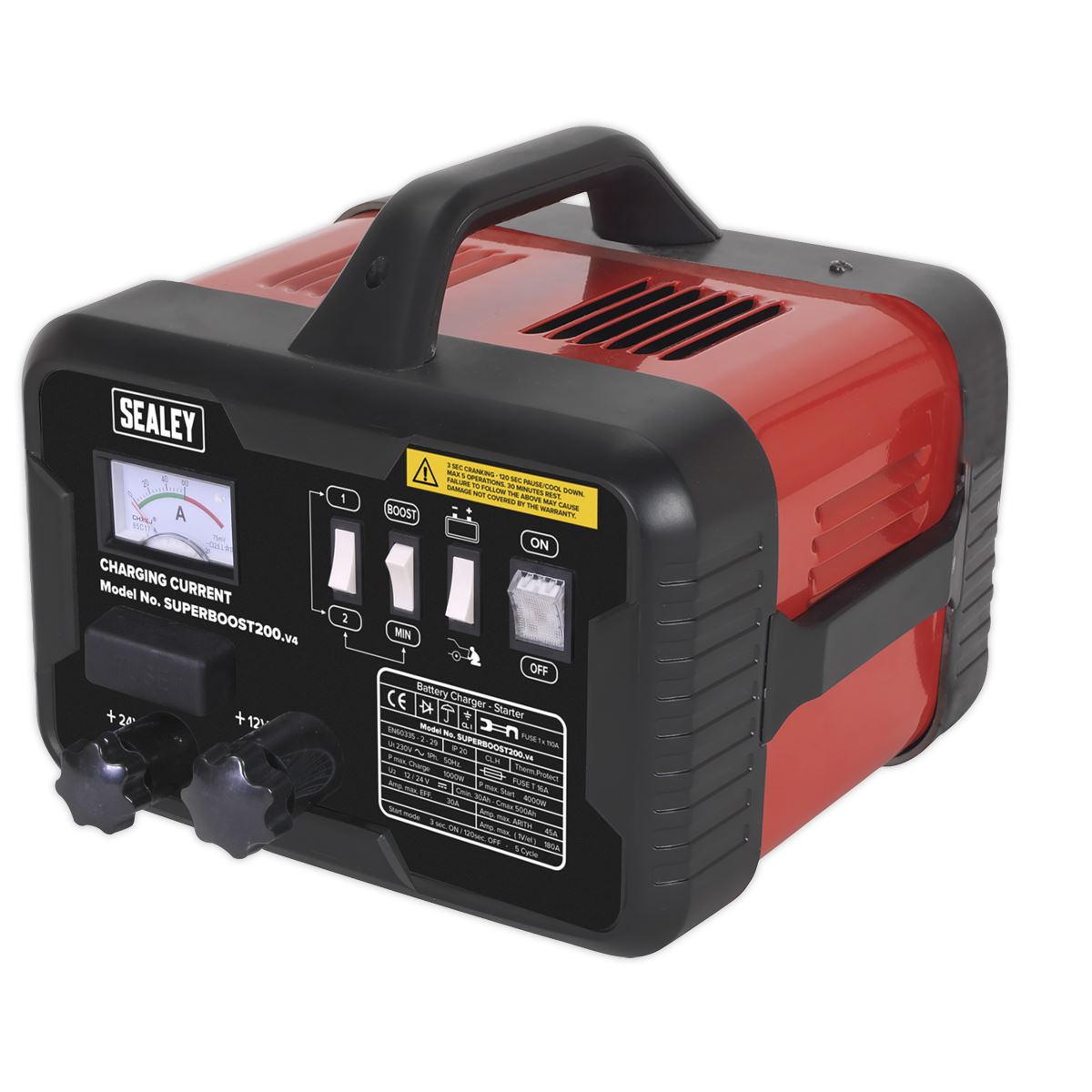 Sealey Starter/Charger 200/45A 12/24V 230V SUPERBOOST200