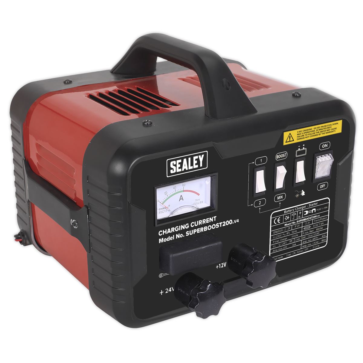 Sealey Starter/Charger 200/45A 12/24V 230V SUPERBOOST200
