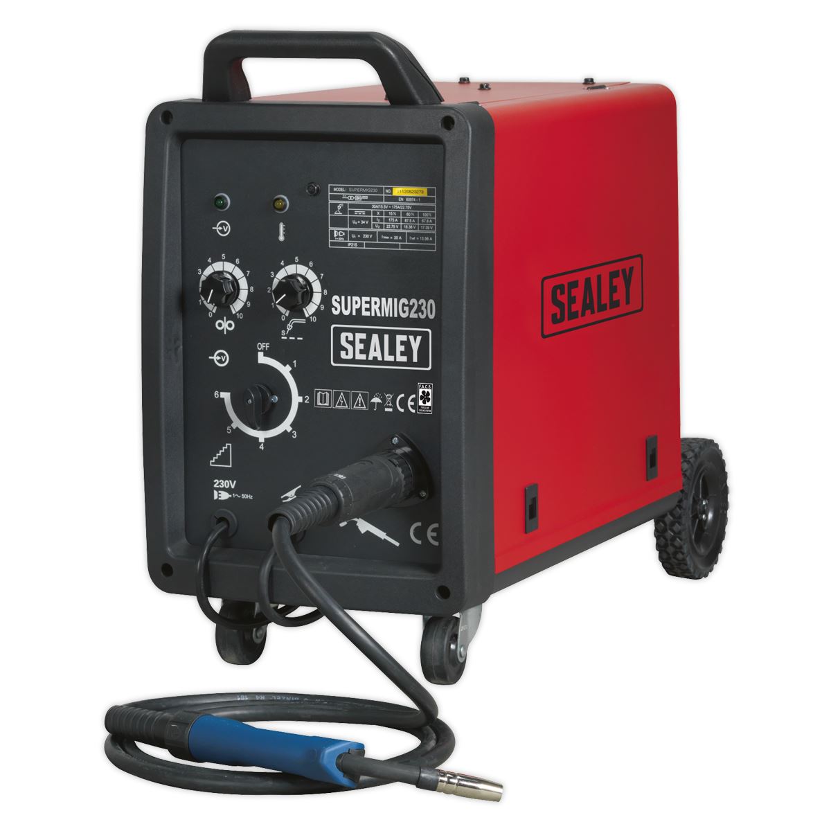 Sealey Professional MIG Welder 230A 230V with Binzel® Euro Torch SUPERMIG230