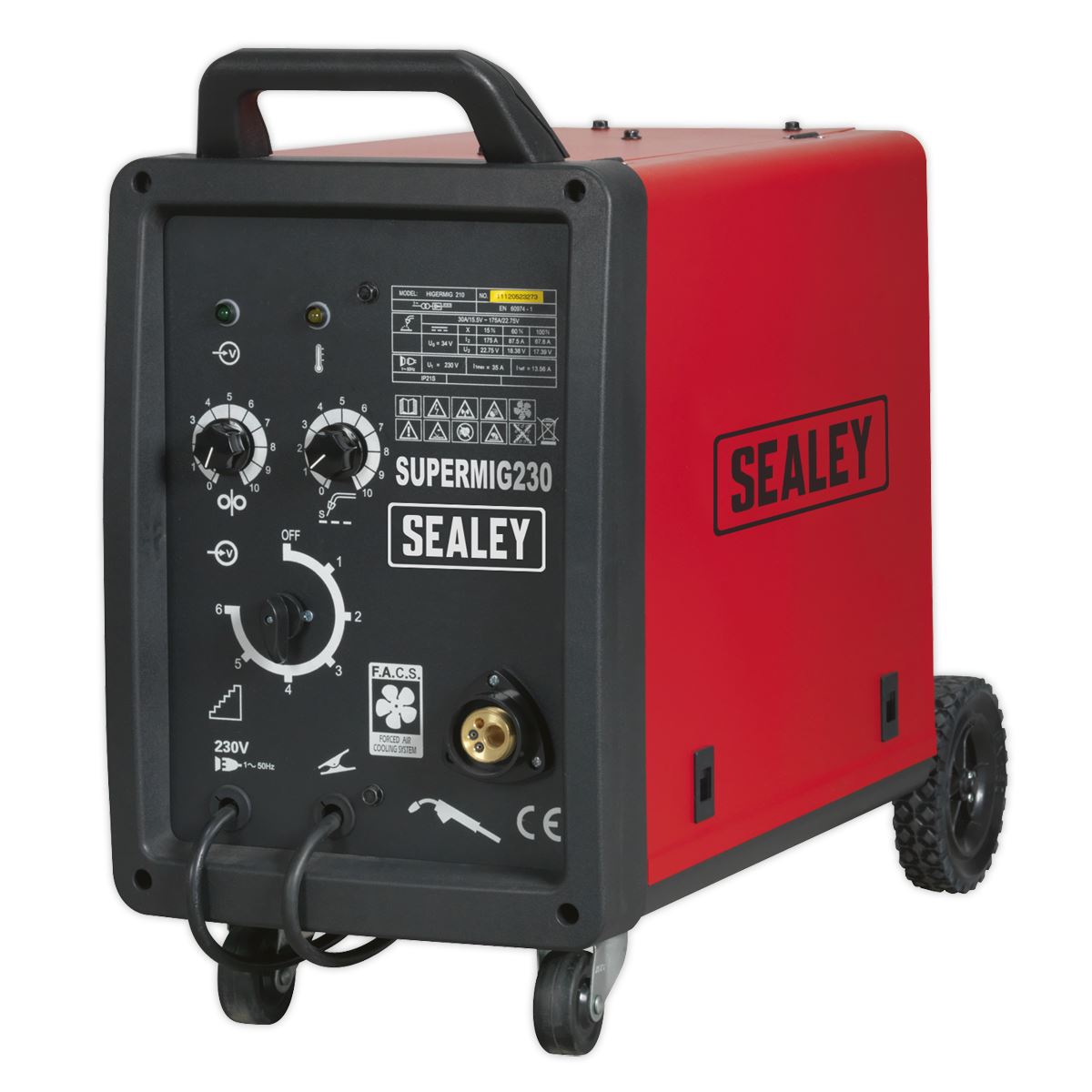 Sealey Professional MIG Welder 230A 230V with Binzel® Euro Torch SUPERMIG230