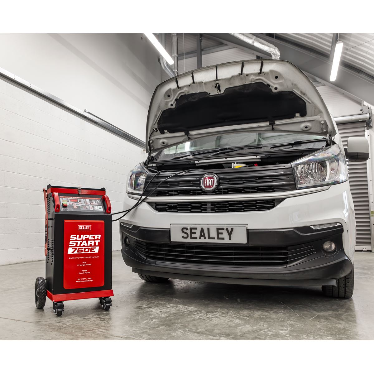 Sealey 6/12/24V Battery Starter Smart Charger 230V 750A SUPERSTART750E