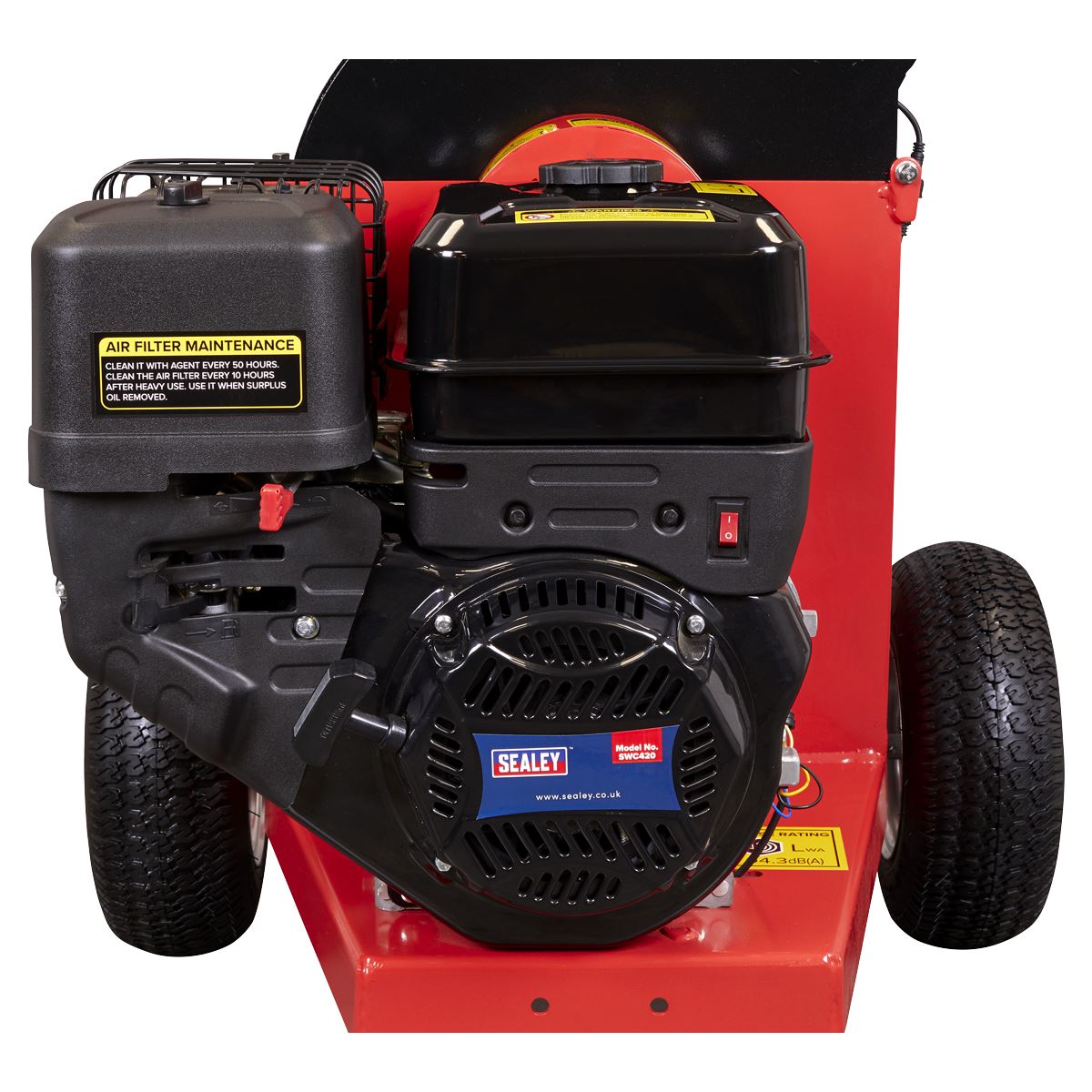 Sealey Wood Chipper OHV 4 Stroke 420cc Engine 15hp 100mm Capacity SWC420