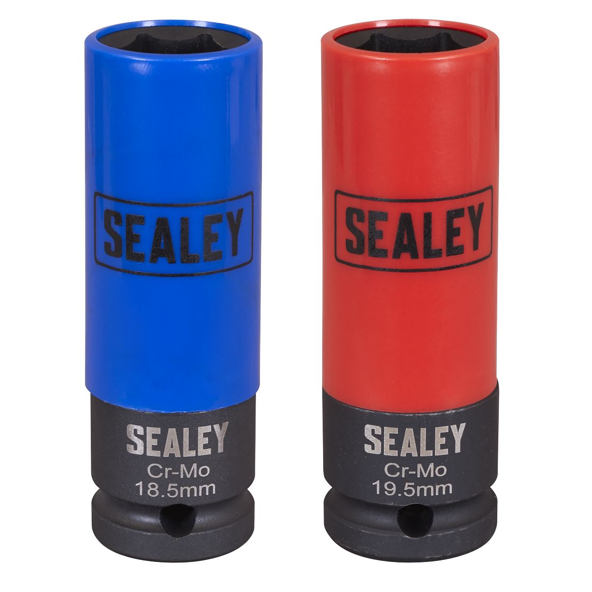 Sealey Alloy Wheel CAP Impact Socket Set 1/2"D 2pc 18.5 and 19.5mm SX01819