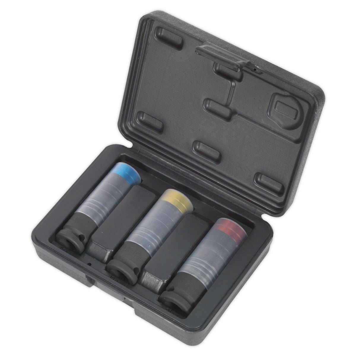 Sealey Metric Alloy Wheel Ultra Power Impact Socket Set 3pc 1/2"Sq Drive SX039