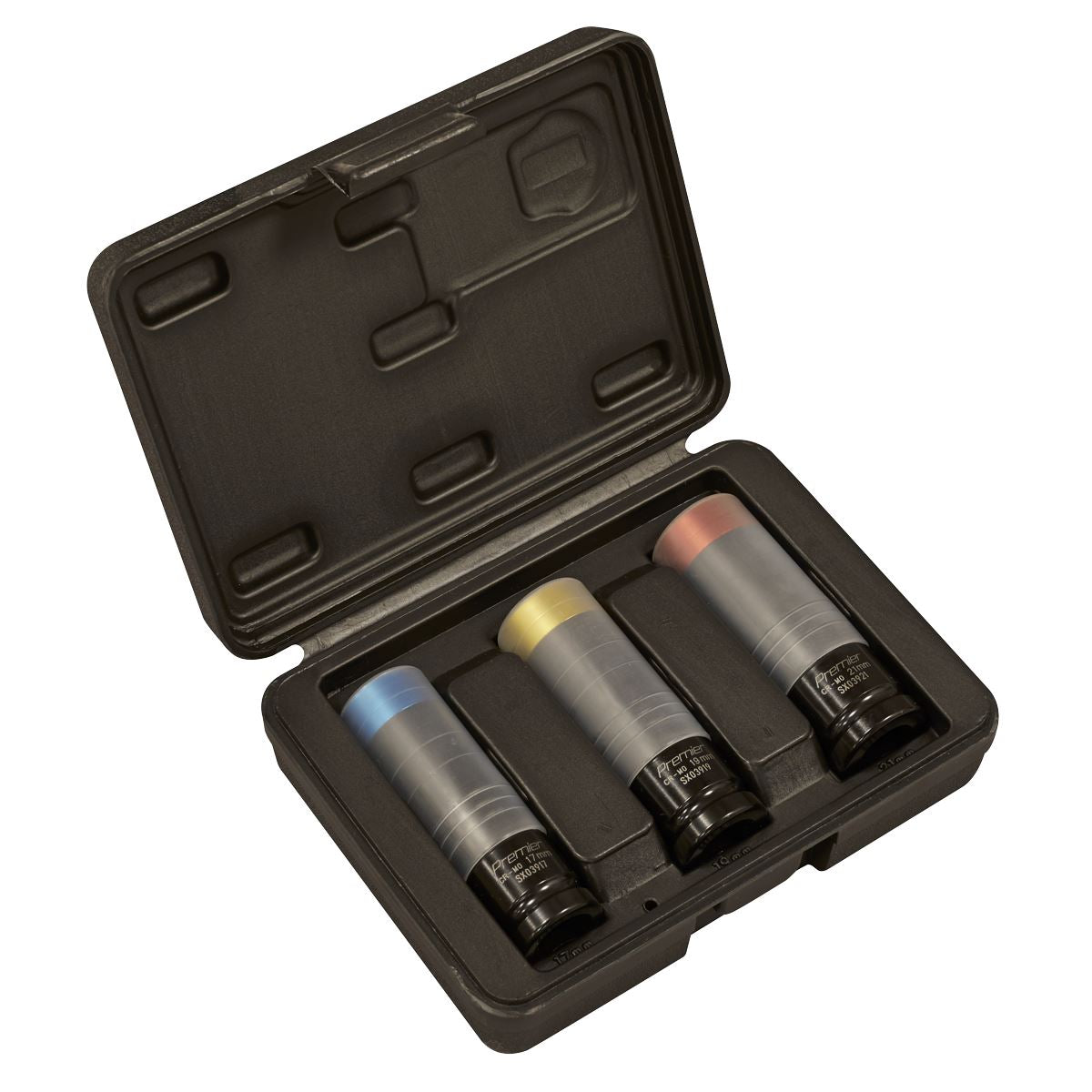Sealey Metric Alloy Wheel Ultra Power Impact Socket Set 3pc 1/2"Sq Drive SX039